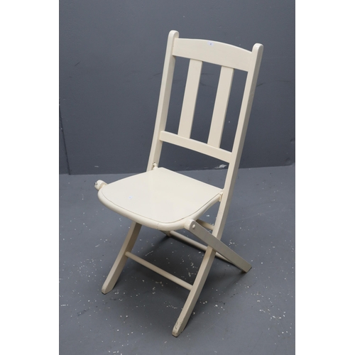 553 - Vintage Fold Away Painted Wooden Chair, Nice Example, approx 35