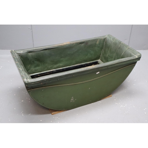 584 - Traditional Wooden Pram with Leather Covering Converted to Planter (37