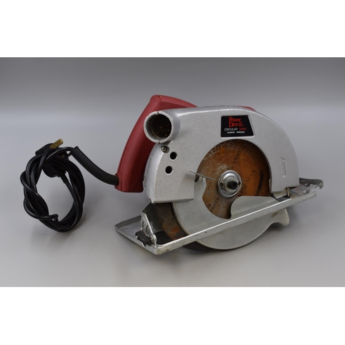 689 - A Power Devil 185mm Circular Saw (PD5033), Powers On When Tested