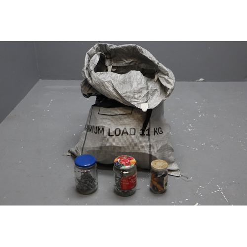 822 - Large Bag to Include a Large Selection of Fixings in Jars