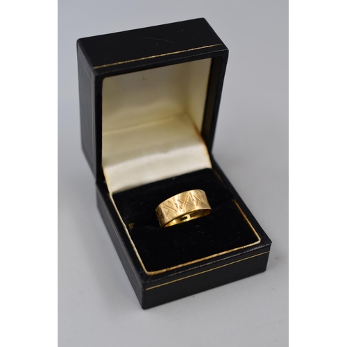 2 - Hallmarked 22ct Gold Band Ring Complete with Presentation Box