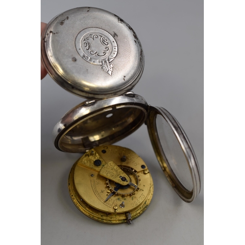 24 - A Hallmarked William Bullock Birmingham Silver Cased Pocket Watch, Circa 1923. Mechanism Working, Bu... 