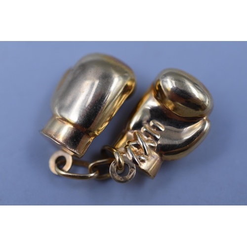 31 - Gold 375 Boxing Gloves Charm