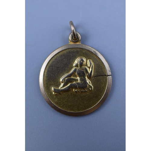 33 - Gold 375 Pendant Depicting a Girl