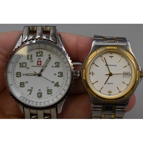 92 - Two Gent's Quartz Watches To Include Junghans and Swiss Balance. Both Working