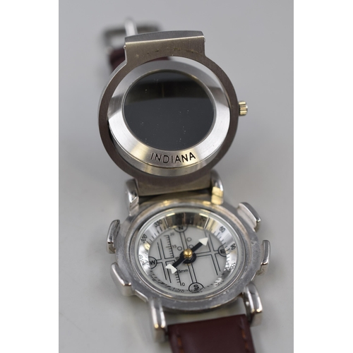 104 - A Reversible Face Neos Compass Watch, Working