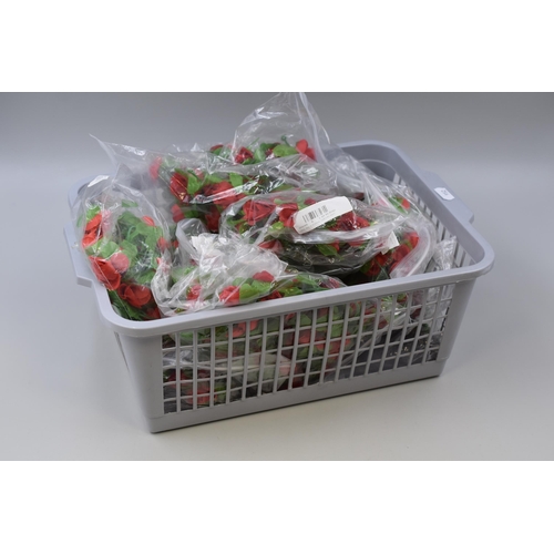 729 - Ten Bags of Faux Roses, For Crafting/Decoration