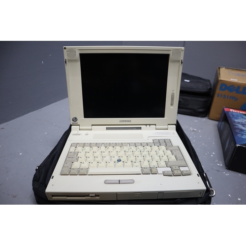 763 - A Selection of Computing Items To Include Dell Latitude Laptop (Powers On), Compaq LTE 5280 Laptop (... 