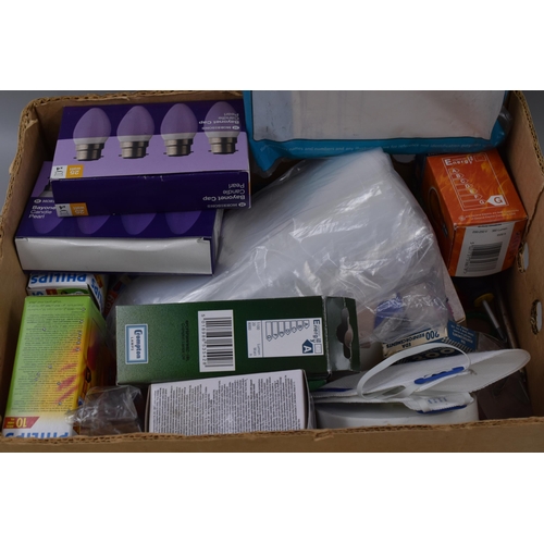 733 - Small Mixed Lot to Include Various Light Bulbs, Dust Bags and More