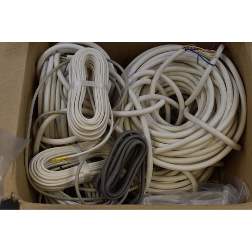 745 - Box of As New DIY Cable lengths to include Two Core, Seven Core and others