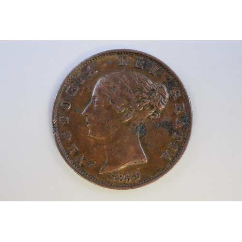 154 - Victoria 1854 Young Head Half Penny