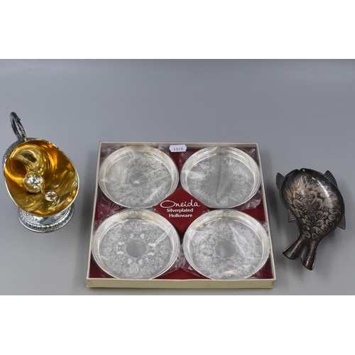 359 - Collection of Mainly Silver Plated Ware to include a Set of Four Oneida Coasters, Highlands Sugar Bo... 