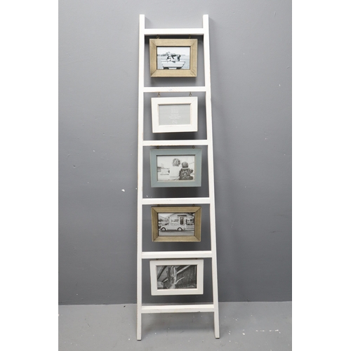 411 - Vintage Style White Large Photo Ladder 59