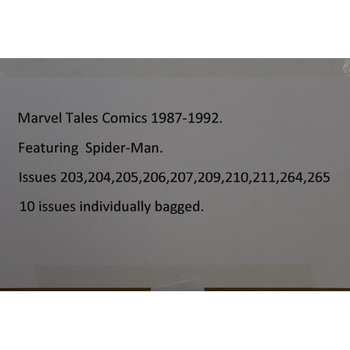 449 - Ten Issues of Marvel Tales Comics, Featuring Spider-Man 1987-1992 (Issues 203, 204, 205, 206, 207, 2... 