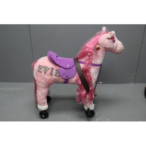 606 - Pink Child Rocking Horse & A Pink Balance Bike