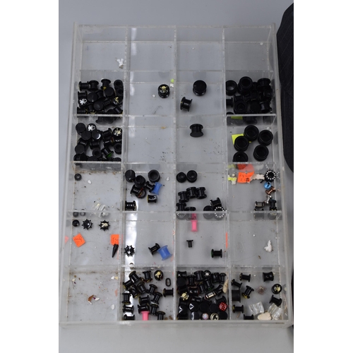 703 - Mixed Selection of Various Sized Ear Stretching Piercings Complete in Plastic Tray (some a/f) & ... 