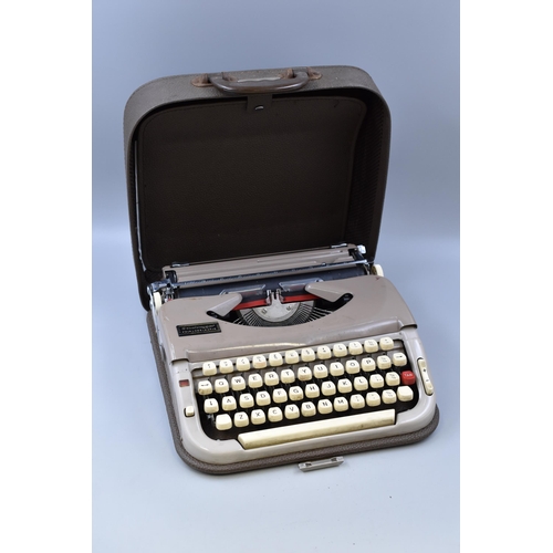 765 - Vintage Scheidegger Princess-Matic Typewriter in Carry-case