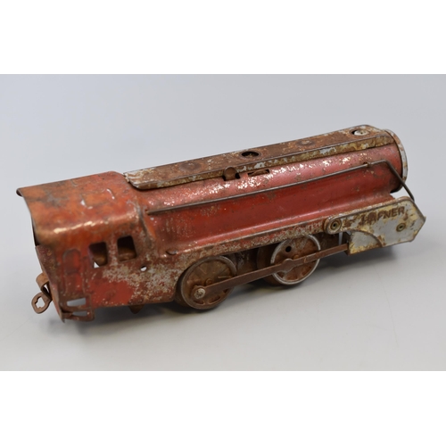 227 - A Vintage Hafner Tinplate Train Clockwork Toy, Approx 8