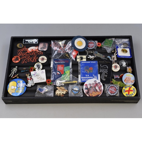 151 - Collecction of Various Badges, To Include Official Iron Maiden Fan Club Badge, Boomtown Rats, Thunde... 