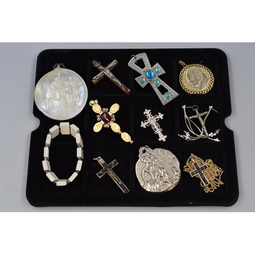 153 - Selection of Religious Jewellery to Include Pendants, Earrings, Necklace and Bracelet