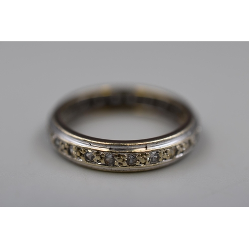 6 - Gold 9ct Multi Stoned Band Ring (Size R)