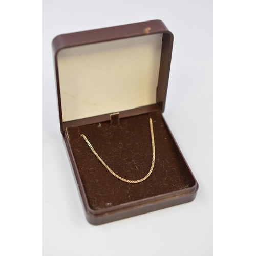 36 - A 9ct Gold Curb Necklace Chain, 16