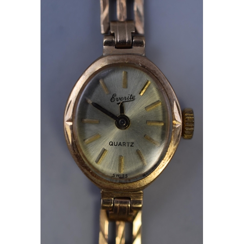 46 - Ladies Everite Gold 375 Watch