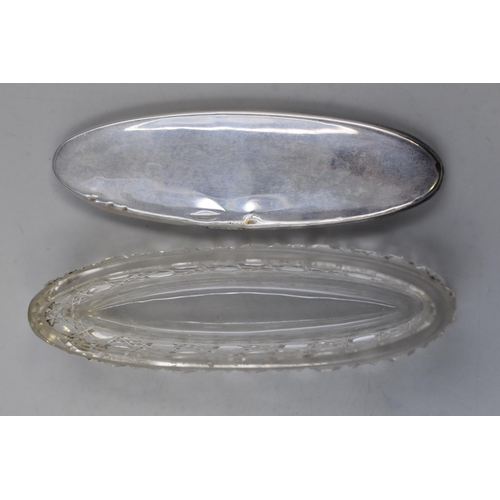 62 - Hallmarked Silver Glass Trinket Dish