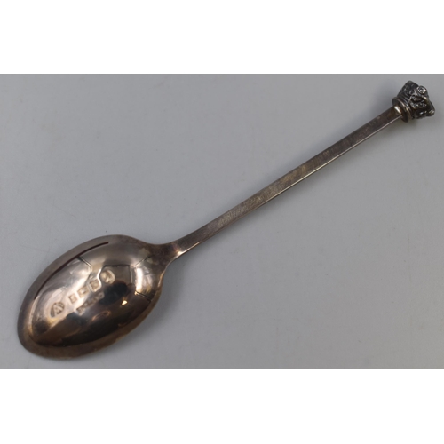 64 - Hallmarked Birmingham Silver Tea Spoon Complete with Presentation Box