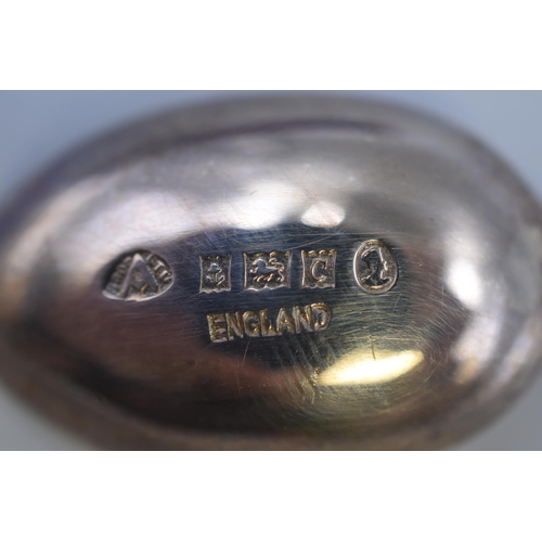 64 - Hallmarked Birmingham Silver Tea Spoon Complete with Presentation Box