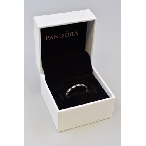 71 - Pandora 925 Silver Entwined Ring (Size 12E / O 1/2)