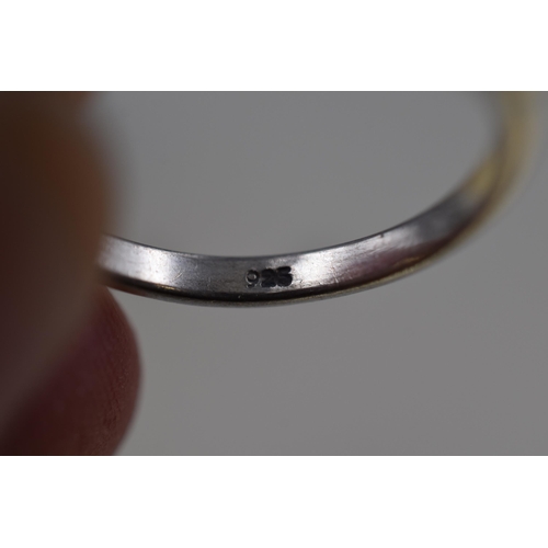 75 - Three 925. Silver Rings To Include Wishbone Ring, Band Ring, And Other