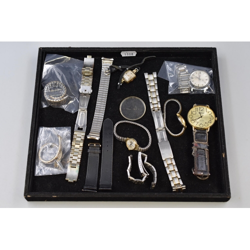 89 - A Selection of Unsorted Watches For Spares and Repairs (Quartz and Mechanical), With Various Watch S... 