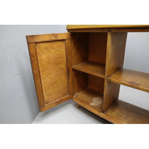 482 - Handcraft Large Bureau Bookcase with Drop Down Leaf Internal Sectional Storage, Side Cupboard and Sh... 