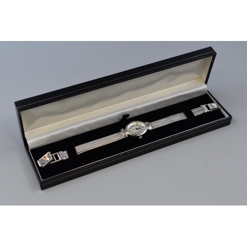 105 - Milor Precious Time Ladies Watch, 925 Silver, Complete in Presentation Box