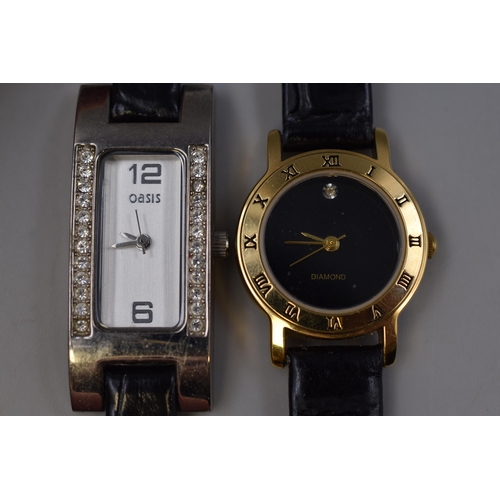 109 - Four Women's Watches to Include Meridian 1770, Oasis, Diamond and Lorus (All Working)