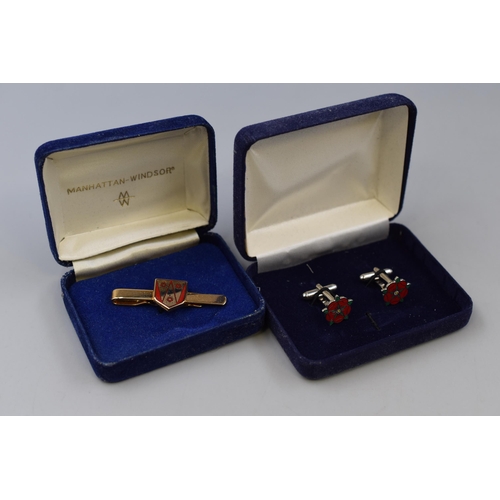 110 - Cufflinks and Tie-pin Both Complete in Presentation Boxes