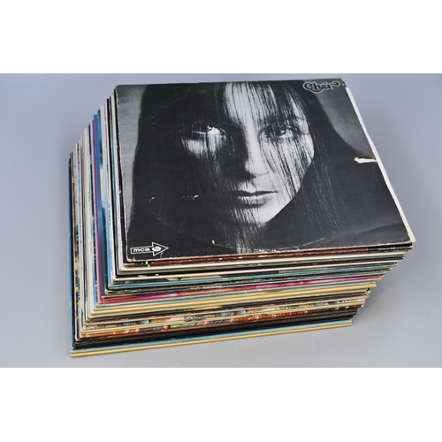 498 - Collection of Various 1970's Vinyl LP's to Include, Cher, Linda Ronstadt, Rod Stewart, Mud, Bread, C... 