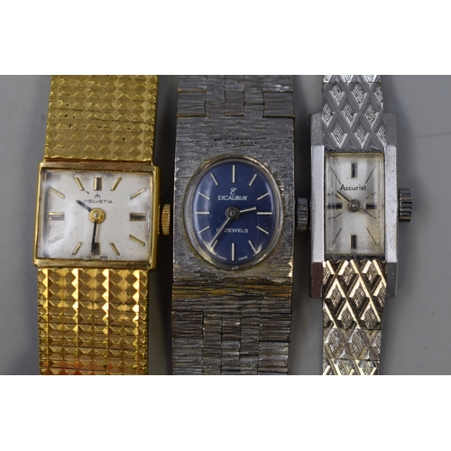 113 - Five Ladies Mechanical Watches to Include Oris, Helvetia, Excalbur, Deluxa and Accurist (All Working... 