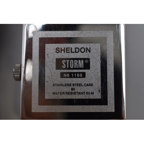 117 - Storm Sheldon N6 1198 Multifunction Gents Watch Complete in Box (Working)