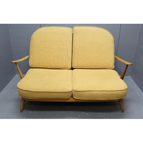 533 - Ercol (Lucian Eroclani) Windsor Model 203 Elm Blonde two seater Sofa with two Matching Chairs comple... 