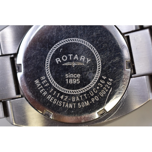 121 - Rotary Gents Watch, Needs Strap (Working)