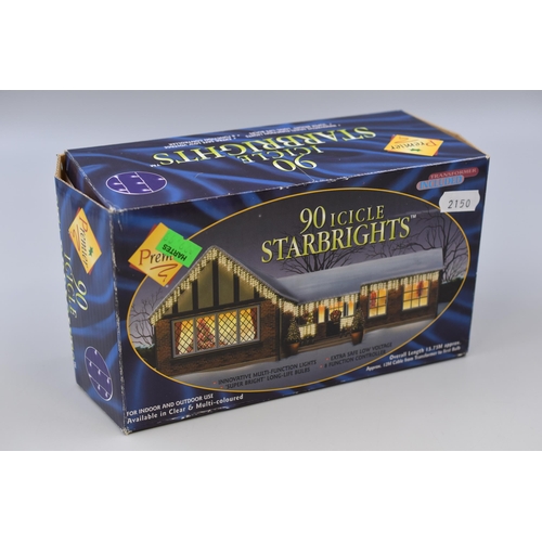 429 - Boxed Set of 90 Multi-coloured Icicle Starbrights working when tested.