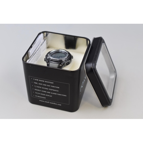 139 - Ravel Mens Digital Watch Complete in Presentation Box (Working)