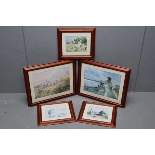 438 - Five Prints in two sizes all in Matching Framed and Glazed Mounts (22