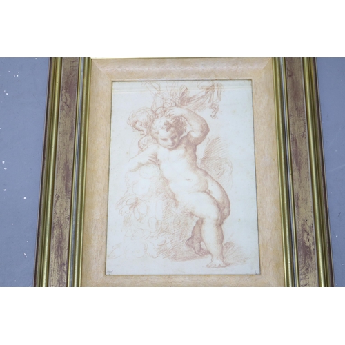 441 - Two Framed and Glazed Prints Depicting Cherubs in two Sizes (41