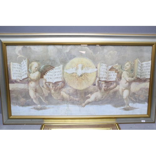 441 - Two Framed and Glazed Prints Depicting Cherubs in two Sizes (41