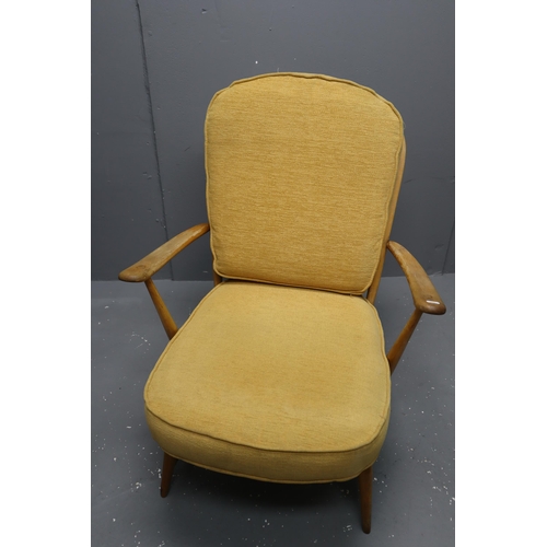 576 - Mid Century Ercol 204 Blonde Armchair Complete with Cushions