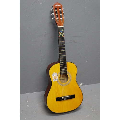 577 - Acoustic Rocket Music Guitar Complete with Rocket Music Carry Case Guitar Bag