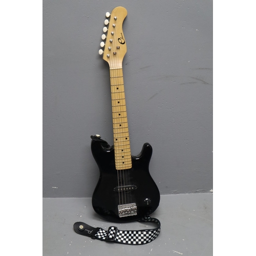 553 - Eleca 1/4 kids electric guitar with single pickup & volume pot (missing little E string)